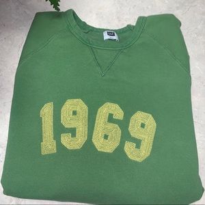 GAP 1969 Sweatshirt Green with yellow large